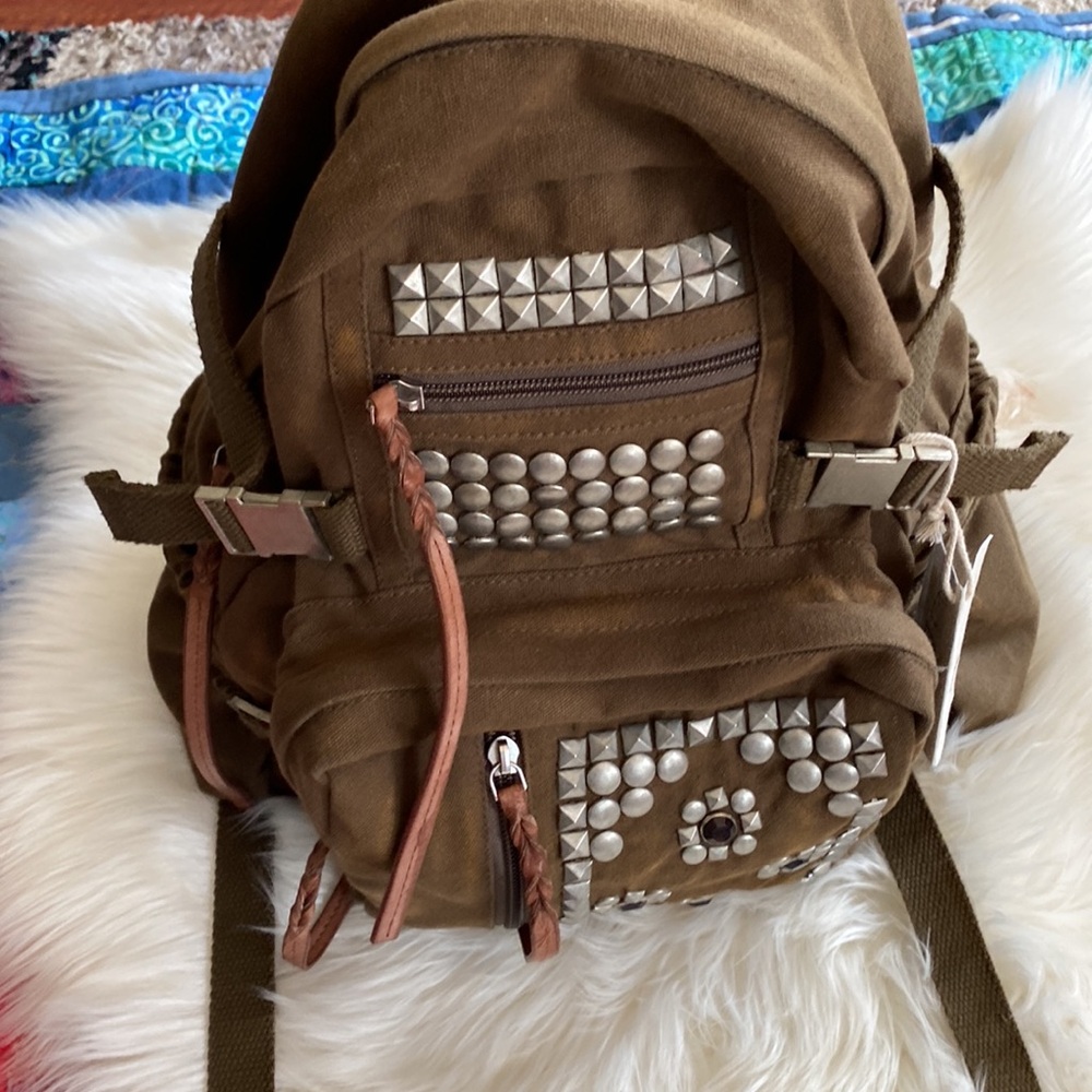 Free People Canvas Studded Backpack - Picture 5 of 8